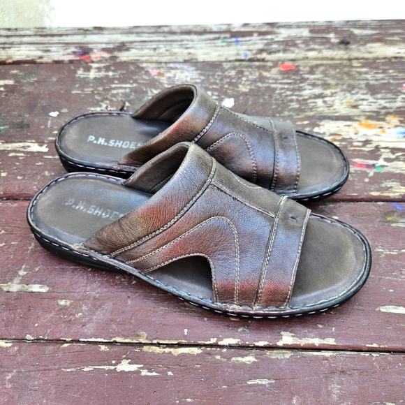 P.K Shoes Other - P.K. Shoes Men's Brown Leather Sandals Size 8